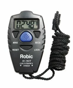 Robic SC-502 Handheld Countdown Timer With Completion Alarm, Black