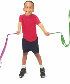 Sportime Deluxe Rainbow Ribbon Wands, 72 Inches, Set Of 6