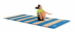 UCS INC UCS Crosslink Design Mat, 4 X 4 Foot, 1-3/8 Inch Thick, Hook And Loop On 4 Ends, Blue/Tan