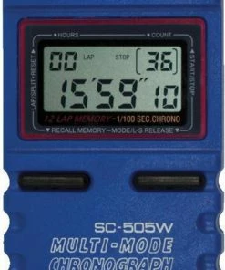 Robic SC-505W Multi-Mode Chronograph Stopwatch, 12 Lap Memory, Blue