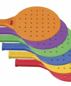 Sportime Global Games Paddles, 8 X 13-1/2 Inches, Assorted Colors, Set Of 6