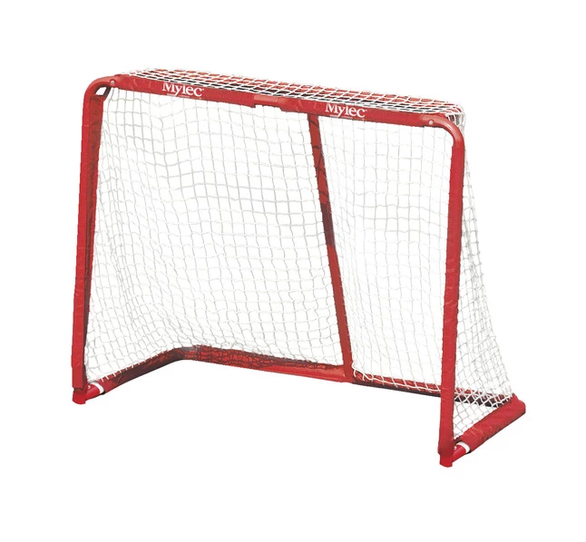 Mylec Pro Style Steel Hockey Goal With Nylon Net, 54 X 44 X 30 Inches, Red And White 4 Mylec Pro Style Steel Hockey Goal With Nylon Net, 54 X 44 X 30 Inches, Red And White - Image 2