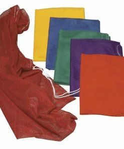 Sportime Heavy-Duty Mesh Storage Bags, 24 X 36 Inches, Assorted Colors, Set Of 6