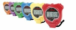 Sportime Timetracker Basic Stopwatches, Assorted Colors, Set Of 6