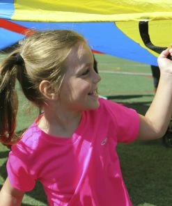 Sportime Porthole Parachute, 24 Foot Diameter, Multicolored -Accusplit Shop 1361484 PF ecommfullsize