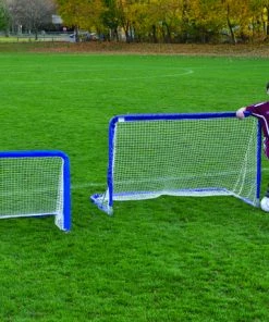 Jaypro Indoor/Outdoor Roll A Goal With Net, 2 X 3 Feet, Blue/White