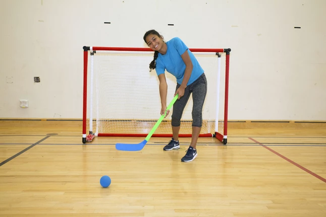 Sportime ProGoal Multi-Purpose Hockey Goal, 72 X 48 X 24 Inches, White Nylon Net 4 Sportime ProGoal Multi-Purpose Hockey Goal, 72 X 48 X 24 Inches, White Nylon Net - Image 2