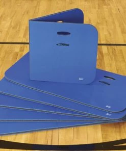 Sportime Folding Exercise Mats, 4 X 2 Feet, Blue, Set Of 6