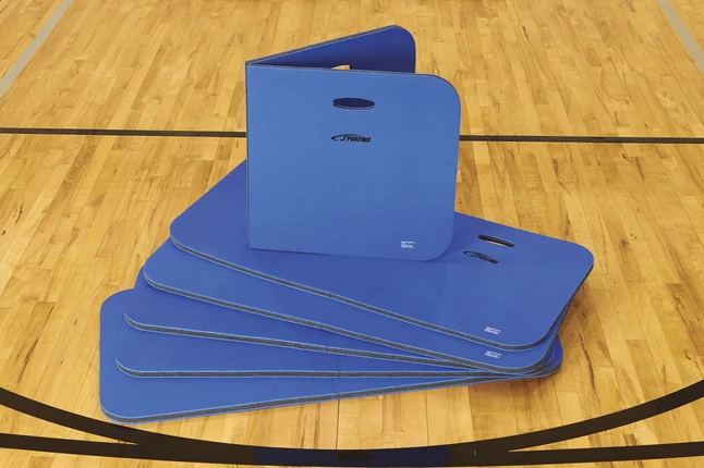 Sportime Folding Exercise Mats, 4 X 2 Feet, Blue, Set Of 6 3 Sportime Folding Exercise Mats, 4 X 2 Feet, Blue, Set Of 6