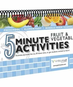 Visualz 5 Minute Fruit & Vegetable Activities Book, Spiral Bound