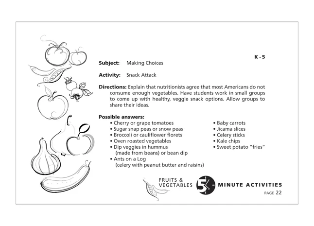 Visualz 5 Minute Fruit & Vegetable Activities Book, Spiral Bound 4 Visualz 5 Minute Fruit & Vegetable Activities Book, Spiral Bound - Image 2