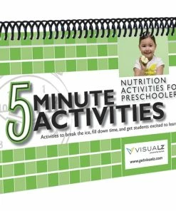 Visualz 5 Minute Nutrition Activities Book For Preschoolers, Spiral Bound