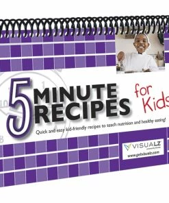 Visualz Book 8-1/2 X 5-1/2 In 5 Minute Recipes For Kids, Spiral Bound Book