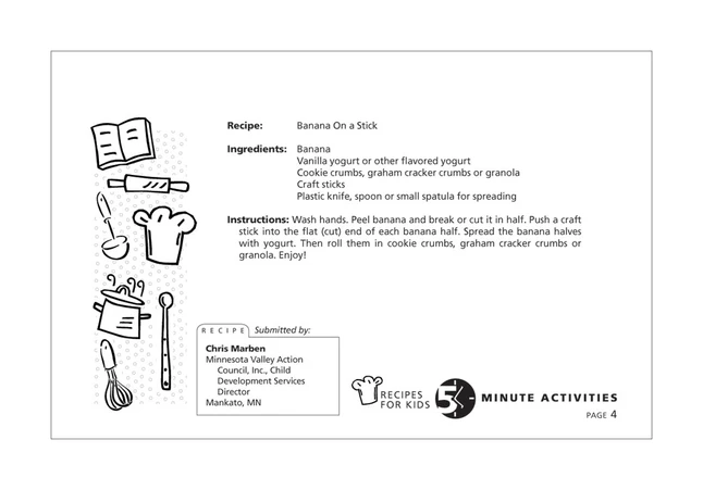 Visualz Book 8-1/2 X 5-1/2 In 5 Minute Recipes For Kids, Spiral Bound Book 5 Visualz Book 8-1/2 X 5-1/2 In 5 Minute Recipes For Kids, Spiral Bound Book - Image 3