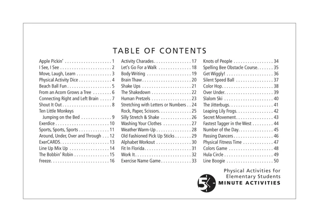 Visualz 5 Minute Physical Activities Book For Elementary, Spiral Bound 5 Visualz 5 Minute Physical Activities Book For Elementary, Spiral Bound - Image 3