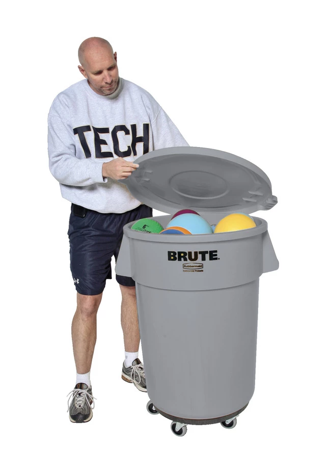 Rubbermaid Commercial Rubbermaid Brute Storage Container, 44 Gallon, Round, Plastic, Gray 3 Rubbermaid Commercial Rubbermaid Brute Storage Container, 44 Gallon, Round, Plastic, Gray