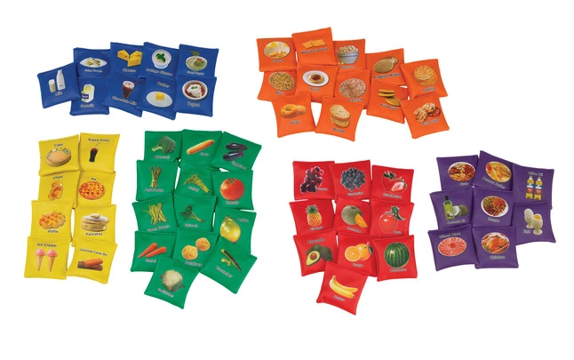 Sportime My Plate Nutrition Bean Bags, 4 X 4 Inches, Assorted Colors, Set Of 60 3 Sportime My Plate Nutrition Bean Bags, 4 X 4 Inches, Assorted Colors, Set Of 60