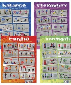 Visualz 18 X 24 In Your Body Is Your Gym Posters, Set Of 4