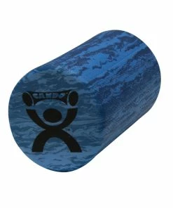 CanDo Round Foam Roller, 6 X 12 Inches, Blue Marble