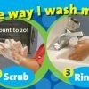 Visualz Hand Washing Poster, 8-1/2 X 24 Inch