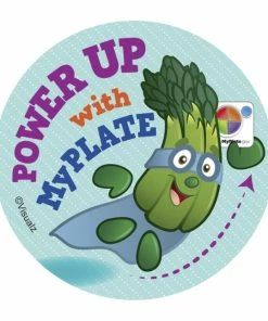 Visualz Active Kids MyPlate Stickers, 4 Designs, Roll Of 200 -Accusplit Shop 1539245 B ecommfullsize