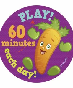 Visualz Active Kids MyPlate Stickers, 4 Designs, Roll Of 200 -Accusplit Shop 1539245 E ecommfullsize