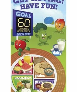 Visualz Active Kids MyPlate Vinyl Banner, 24 X 63 Inches