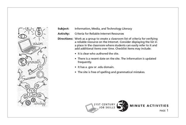 Visualz, 5 Minute 21st Century Job Skills Activities 5 Visualz, 5 Minute 21st Century Job Skills Activities - Image 3