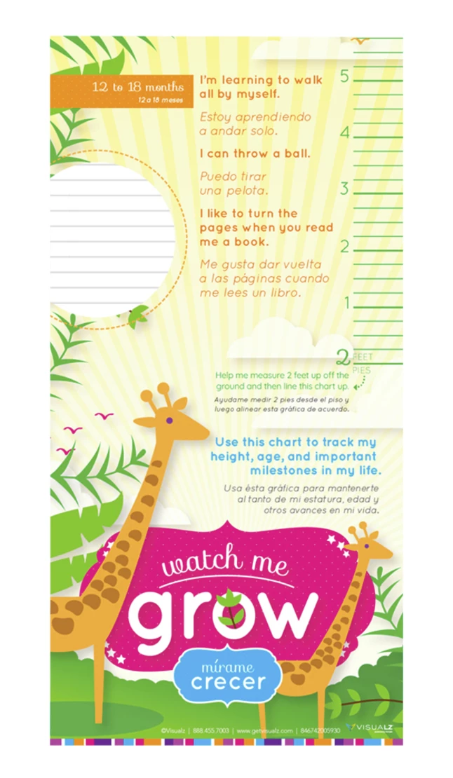 Visualz Watch Me Grow Growth Chart 4 Visualz Watch Me Grow Growth Chart - Image 2