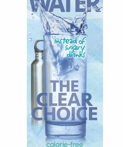 Visualz Drink Water Vinyl Banner With Stand