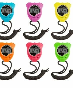 Champion Sports Stopwatches, Neon Colors, Set Of 6
