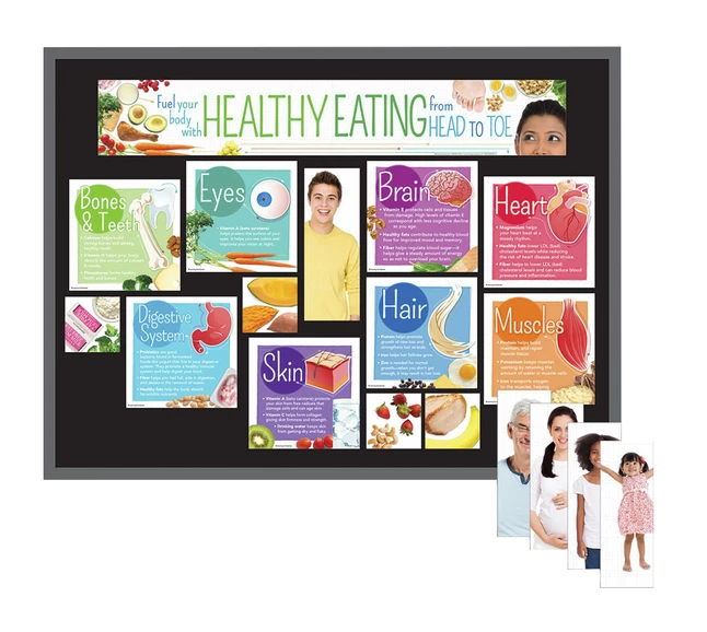 Visualz Kids Healthy Head To Toe Bulletin Board Kit 3 Visualz Kids Healthy Head To Toe Bulletin Board Kit