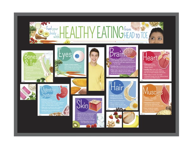 Visualz Kids Healthy Head To Toe Bulletin Board Kit 4 Visualz Kids Healthy Head To Toe Bulletin Board Kit - Image 2