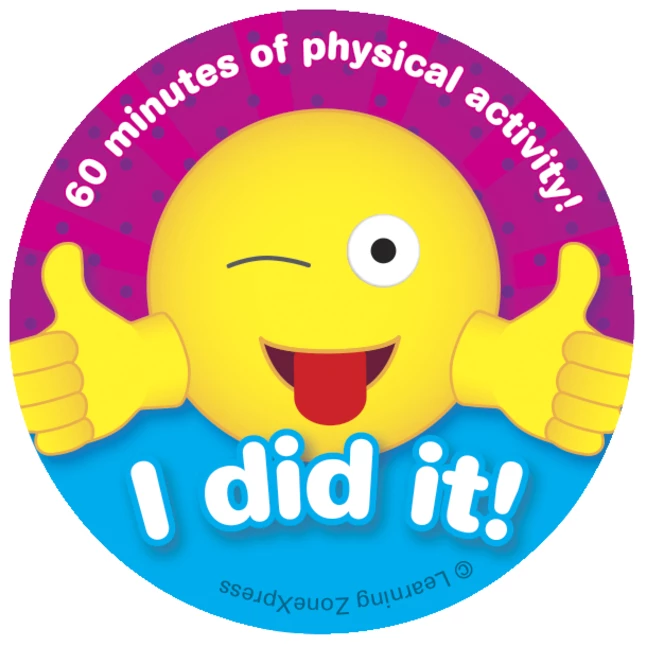 Visualz I Did It Physical Activity Stickers, 4 Designs, Roll Of 200 6 Visualz I Did It Physical Activity Stickers, 4 Designs, Roll Of 200 - Image 4