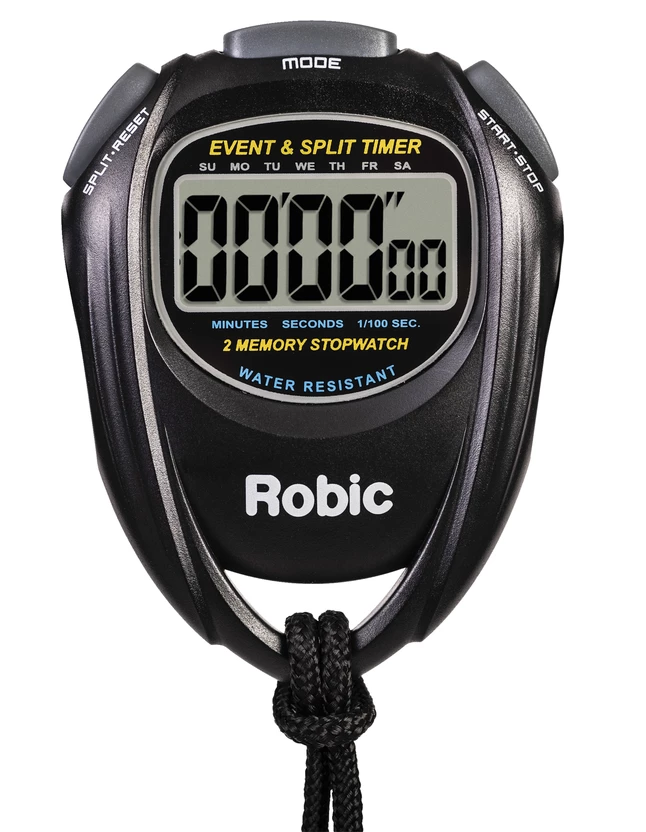 Robic SC-429 Water Resistant All Purpose Stopwatch, Black 3 Robic SC-429 Water Resistant All Purpose Stopwatch, Black