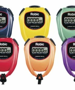 Robic SC-429 Water Resistant All Purpose Stopwatch, Set Of 6