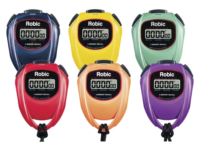 Robic SC-429 Water Resistant All Purpose Stopwatch, Set Of 6 3 Robic SC-429 Water Resistant All Purpose Stopwatch, Set Of 6