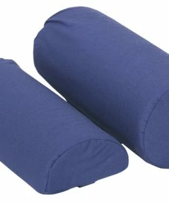 Fabrication Enterprises Roll Pillow - Full Round, With Removable Navy Blue Cotton/poly Cover, 10-3/4 X 4-3/4 Inches