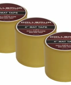 Dollamur Clear Mat Tape, 4 Inches X 84 Feet, Pack Of 3