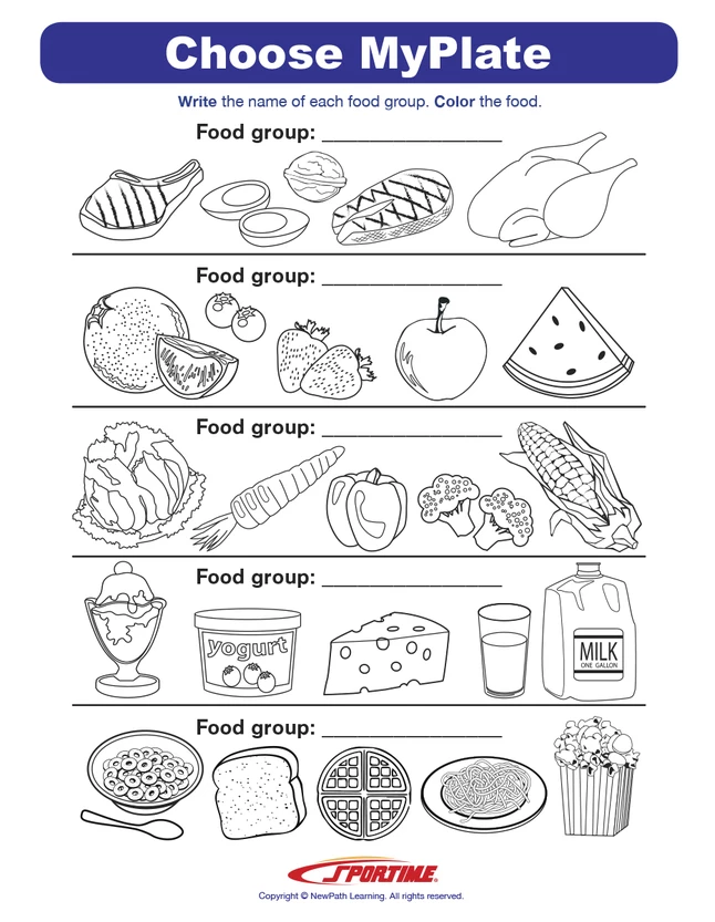 Sportime Choose MyPlate Visual Learning Guide, 4 Pages, Grades 1 To 4 5 Sportime Choose MyPlate Visual Learning Guide, 4 Pages, Grades 1 To 4 - Image 3