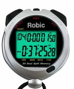 Robic Silver 60 Stopwatch, Silver