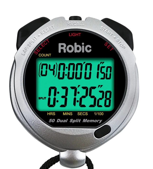 Robic Silver 60 Stopwatch, Silver 3 Robic Silver 60 Stopwatch, Silver