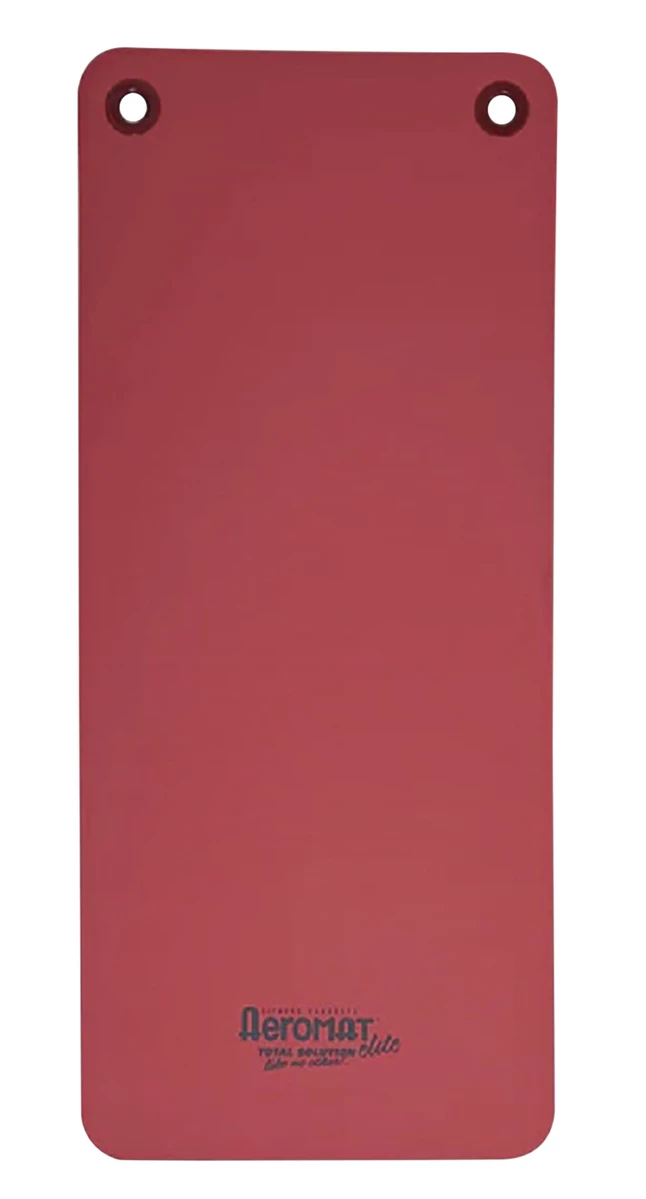Aeromat Elite Workout Mat With Eyelet, 20 X 48 Inches, 1/2 Inch Thick, Red, Phthalate Free 3 Aeromat Elite Workout Mat With Eyelet, 20 X 48 Inches, 1/2 Inch Thick, Red, Phthalate Free