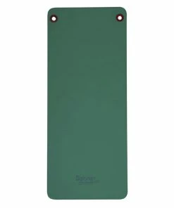 Aeromat Elite Workout Mat With Eyelet, 24 X 56 Inches, 1/2 Inch Thick, Green, Phthalate Free