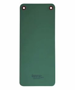 Aeromat Elite Workout Mat With Eyelet, 20 X 48 Inches, 1/2 Inch Thick, Green, Phthalate Free