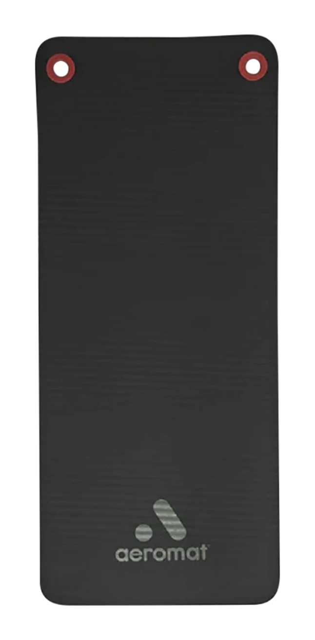 Aeromat Elite Workout Mat With Eyelet, 20 X 48 Inches, 1/2 Inch Thick, Black, Phthalate Free 3 Aeromat Elite Workout Mat With Eyelet, 20 X 48 Inches, 1/2 Inch Thick, Black, Phthalate Free