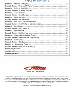 Sportime UV Rays And Sun Safety Student Guide -Accusplit Shop 2092232 B ecommfullsize